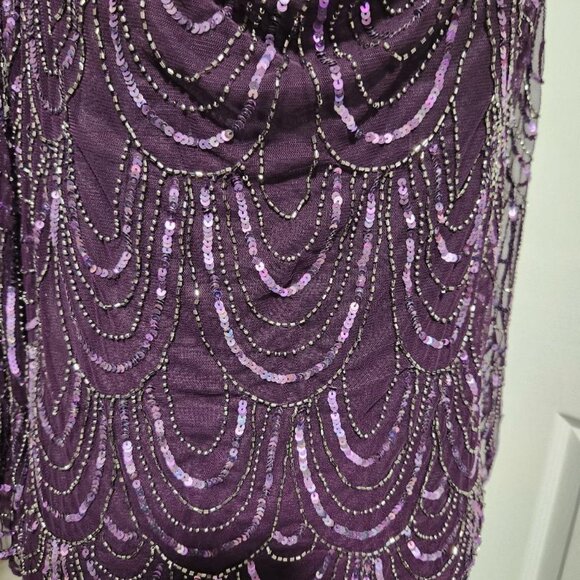 J Kara Womens Petite 3/4 Sleeve Beaded Formal Dress Sz 18 - Picture 4 of 9